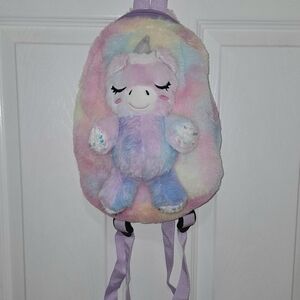 Rainbow Unicorn Backpack Adorable 12"